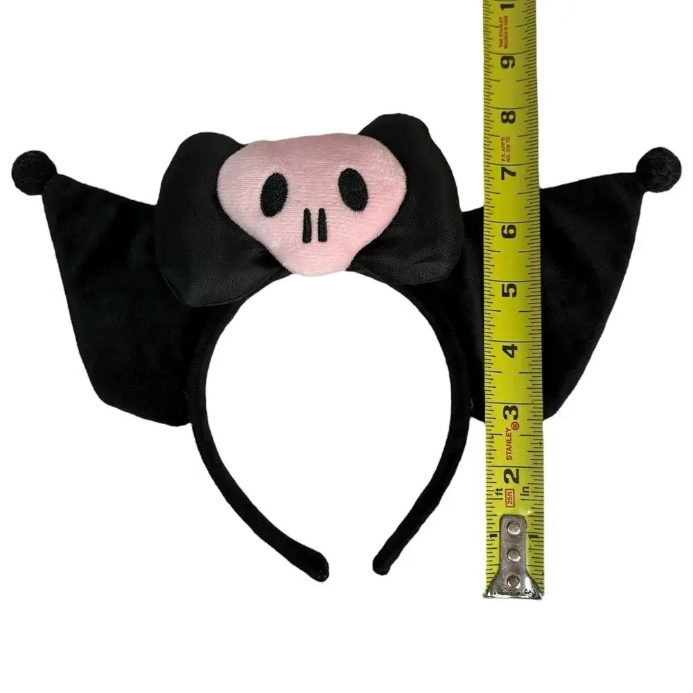 Sanrio Kuromi Puroland Cat Bow Black Plush Headband Cosplay Costume Accessory